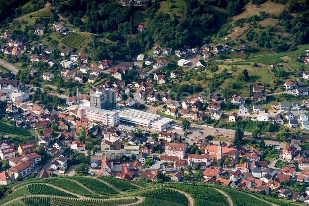Luftaufnahme Bühlertal - Stadtansicht vom Innenstadtbereich in Bühlertal im Bundesland Baden-Württemberg, Deutschland