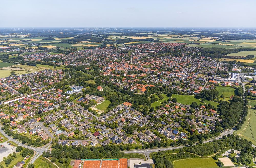 Billerbeck aus der Vogelperspektive: Stadtansicht vom Innenstadtbereich in Billerbeck im Bundesland Nordrhein-Westfalen, Deutschland