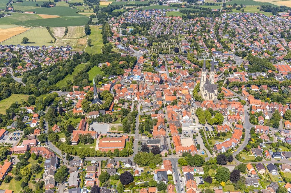 Luftbild Billerbeck - Stadtansicht vom Innenstadtbereich in Billerbeck im Bundesland Nordrhein-Westfalen, Deutschland