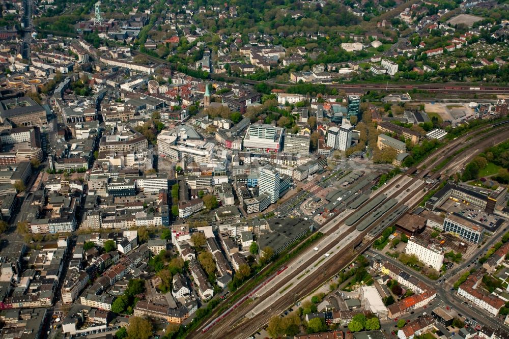 Luftbild Bochum - Stadtansicht vom Innenstadtbereich in Bochum im Bundesland Nordrhein-Westfalen