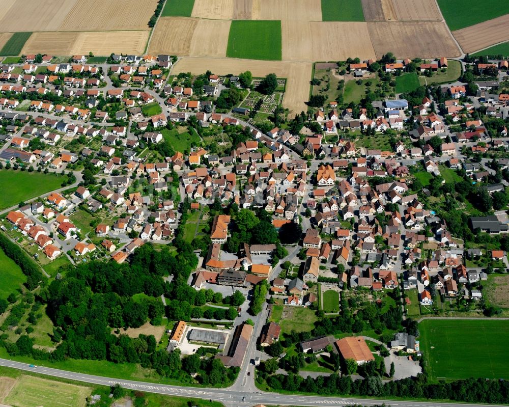 Luftaufnahme Bonfeld - Stadtansicht vom Innenstadtbereich in Bonfeld im Bundesland Baden-Württemberg, Deutschland