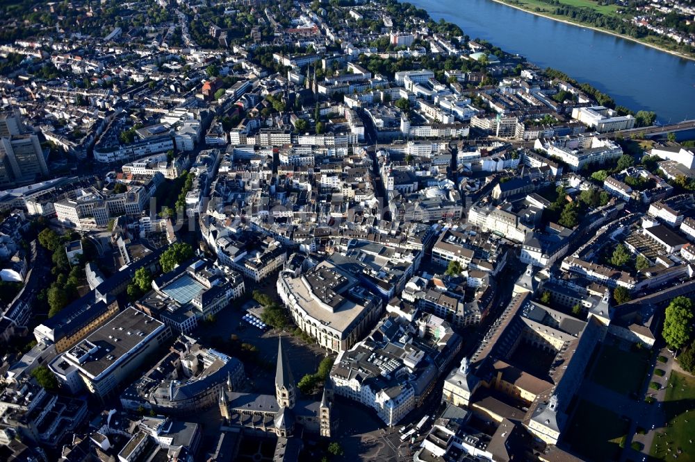Luftaufnahme Bonn - Stadtansicht vom Innenstadtbereich in Bonn im Bundesland Nordrhein-Westfalen, Deutschland