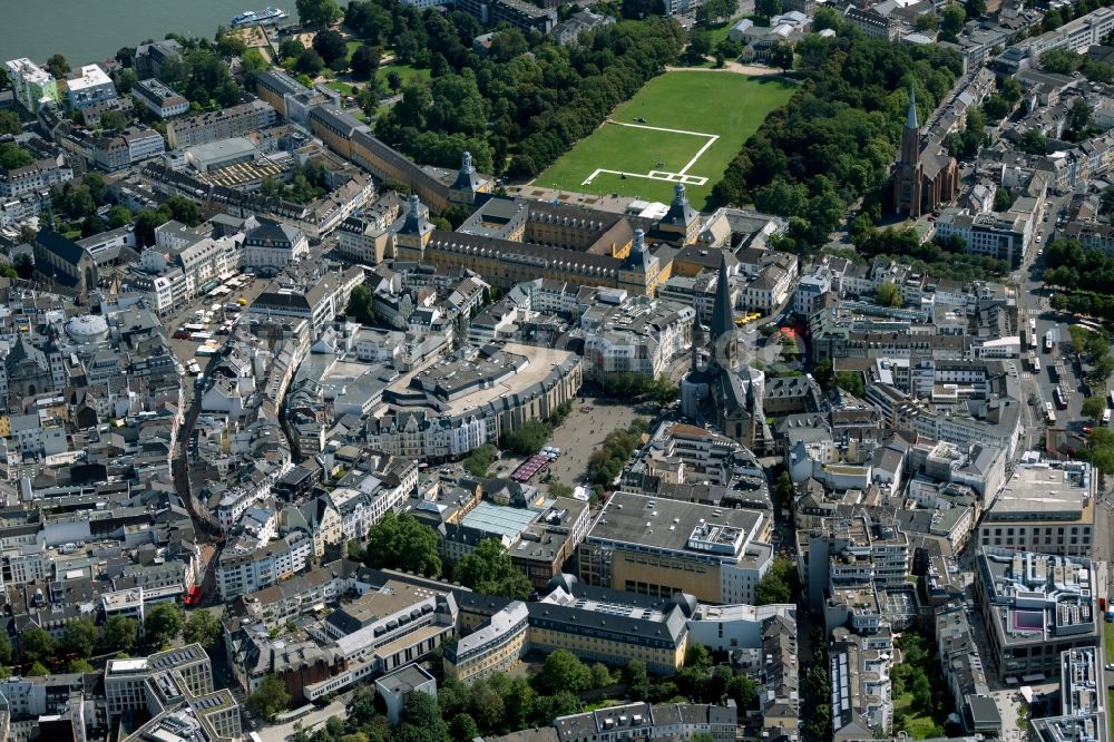 Luftbild Bonn - Stadtansicht vom Innenstadtbereich in Bonn im Bundesland Nordrhein-Westfalen, Deutschland