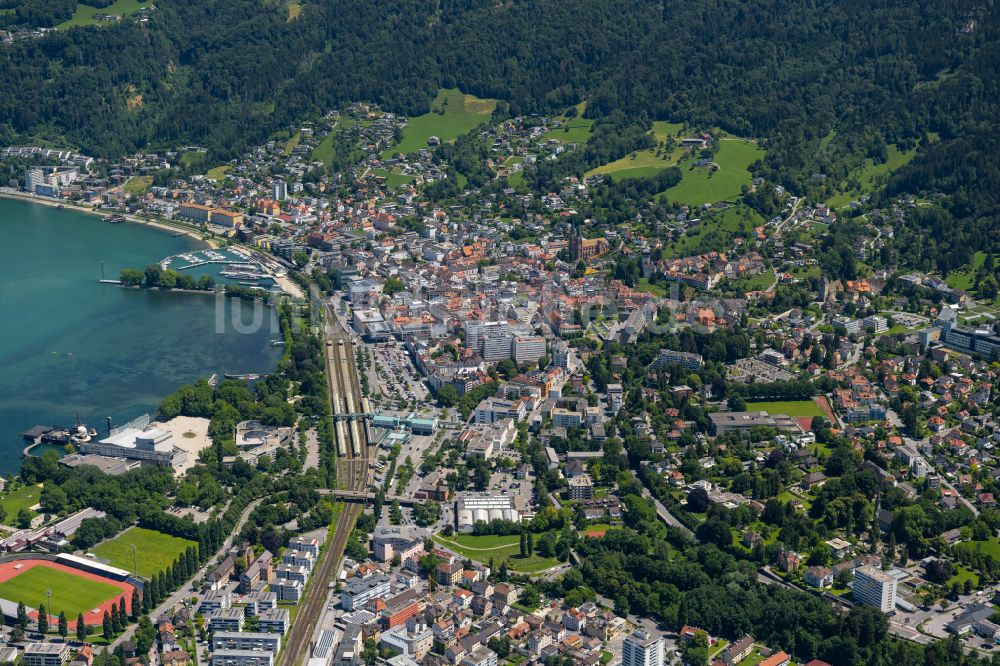 Luftbild Bregenz - Stadtansicht vom Innenstadtbereich in Bregenz in Vorarlberg, Österreich