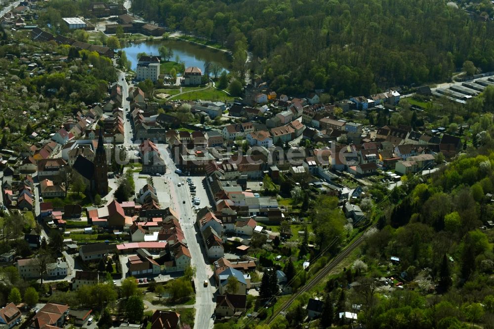 Luftaufnahme Burg Stargard - Stadtansicht vom Innenstadtbereich in Burg Stargard im Bundesland Mecklenburg-Vorpommern, Deutschland