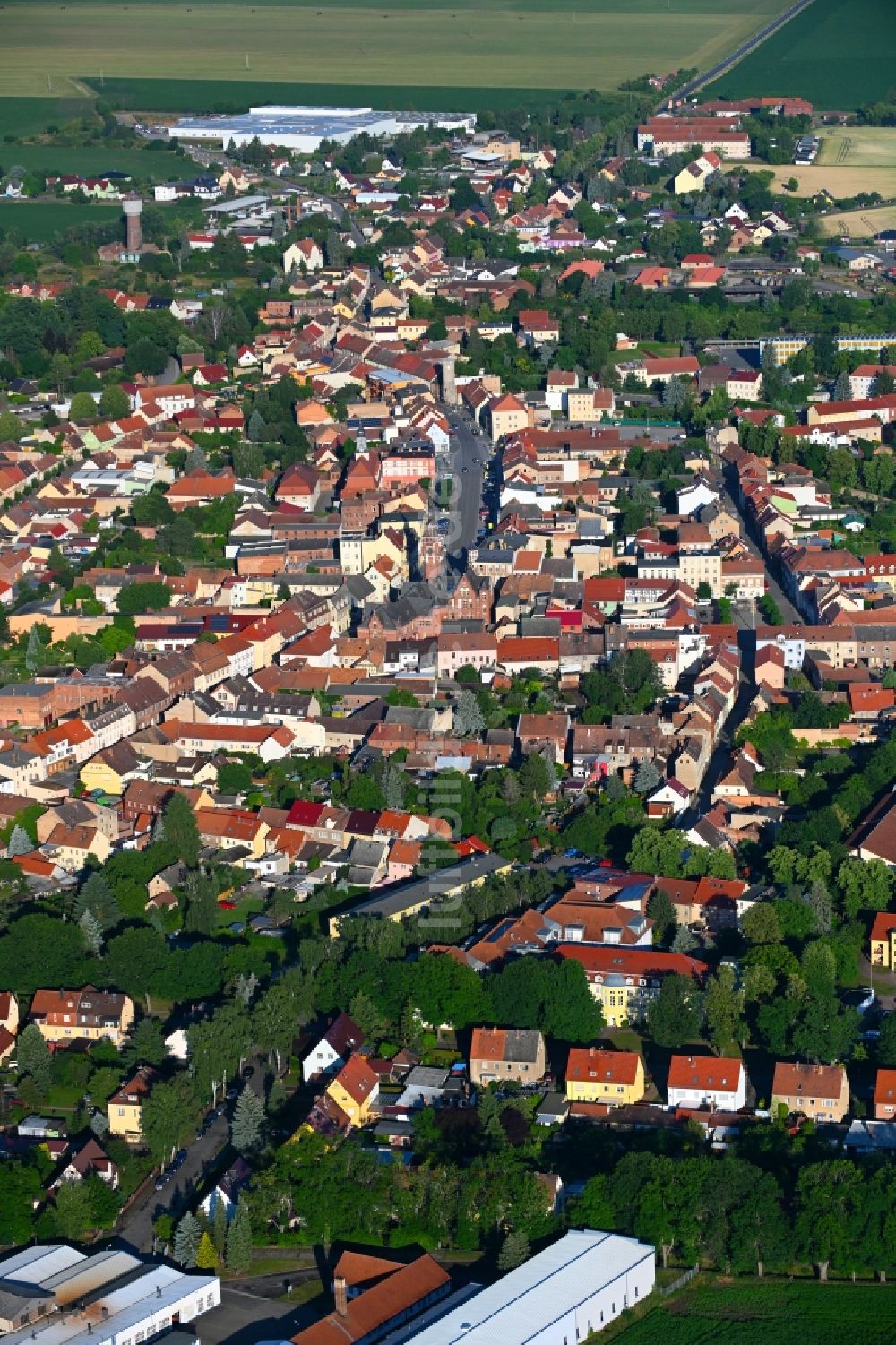 Luftaufnahme Dahme/Mark - Stadtansicht vom Innenstadtbereich in Dahme/Mark im Bundesland Brandenburg, Deutschland
