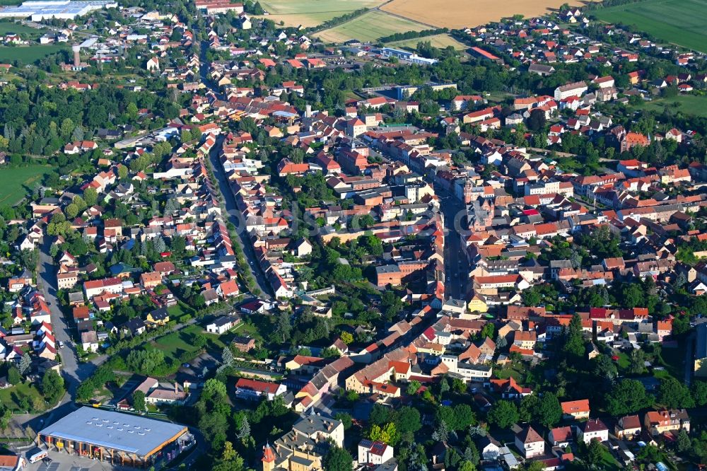 Luftaufnahme Dahme/Mark - Stadtansicht vom Innenstadtbereich in Dahme/Mark im Bundesland Brandenburg, Deutschland