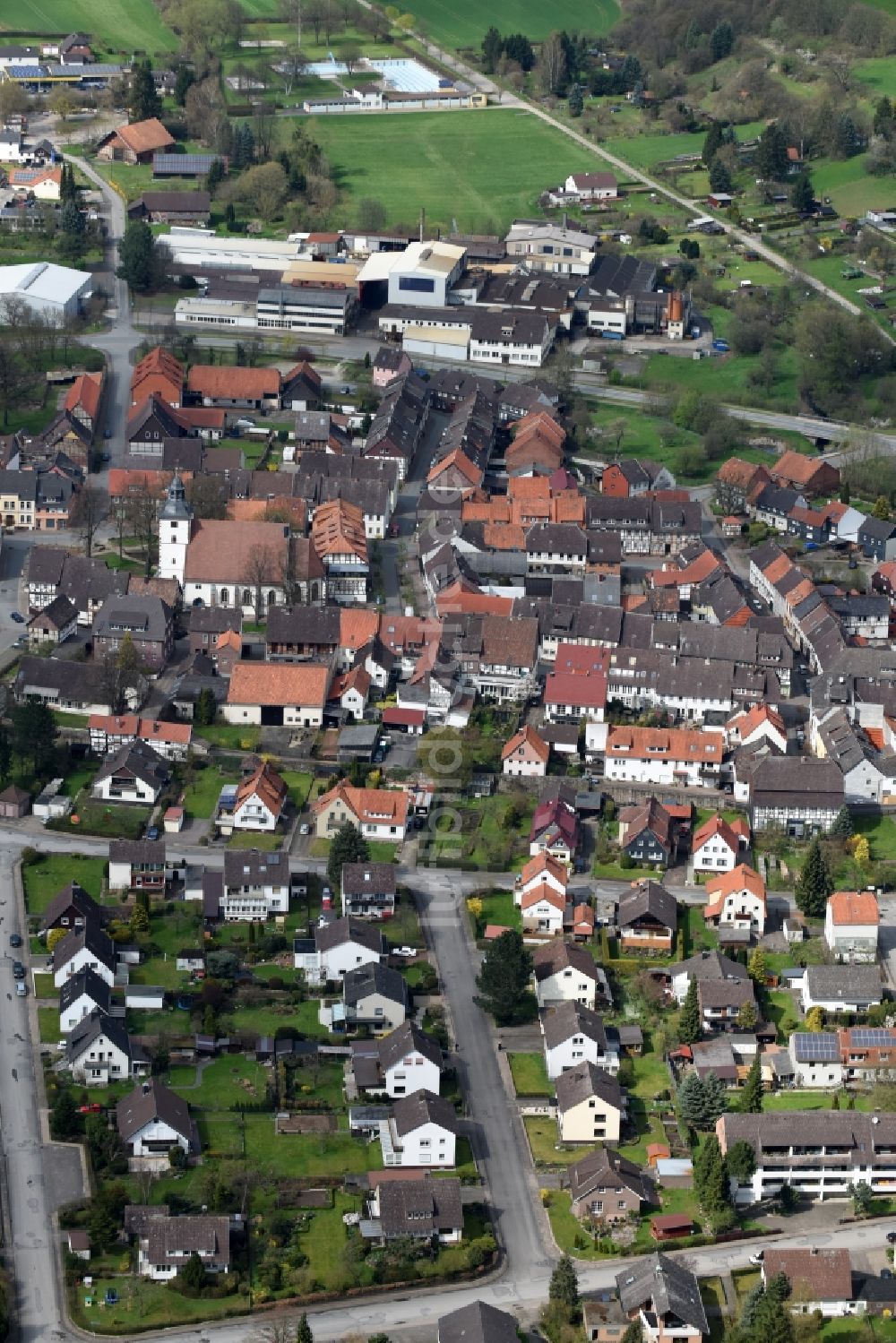 Luftbild Dassel - Stadtansicht vom Innenstadtbereich in Dassel im Bundesland Niedersachsen
