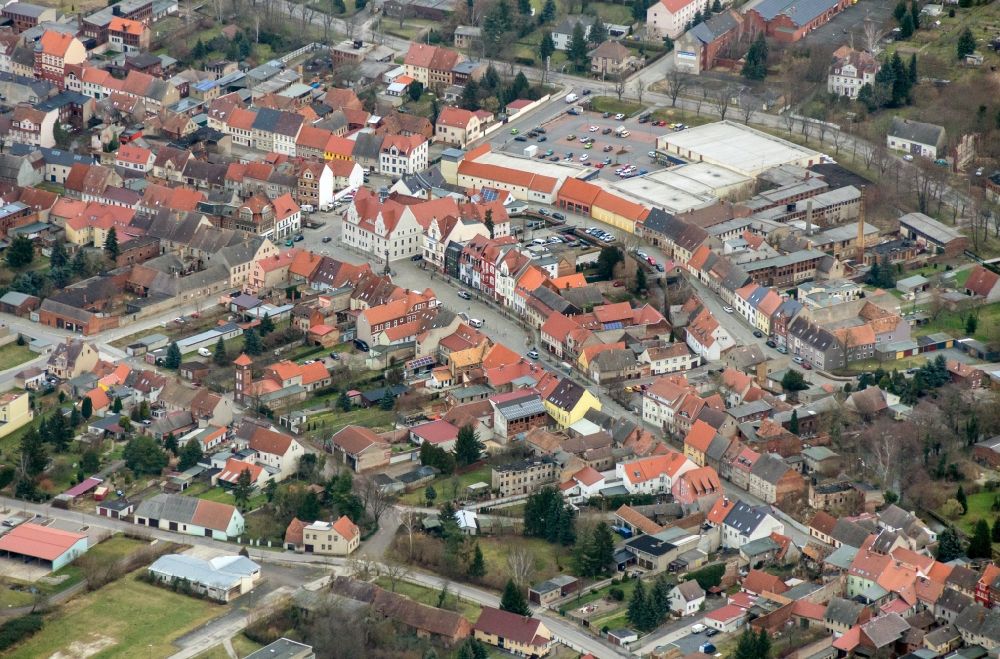 Luftbild Doberlug-Kirchhain - Stadtansicht vom Innenstadtbereich in Doberlug-Kirchhain im Bundesland Brandenburg, Deutschland