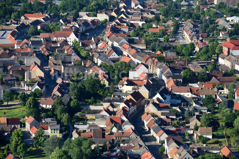 Doberlug-Kirchhain aus der Vogelperspektive: Stadtansicht vom Innenstadtbereich in Doberlug-Kirchhain im Bundesland Brandenburg, Deutschland
