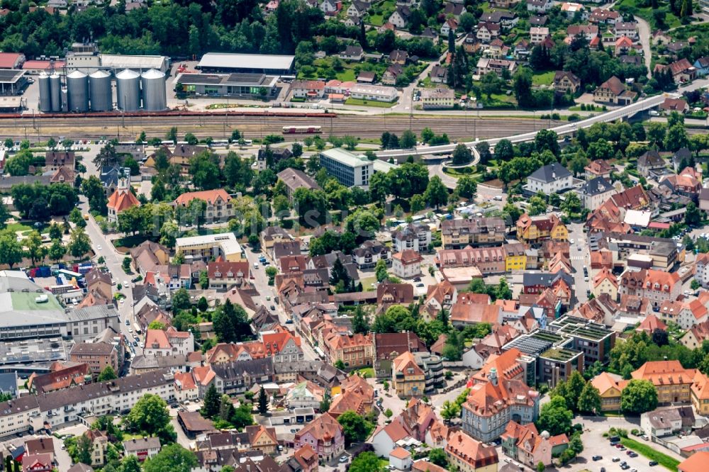 Luftbild Donaueschingen - Stadtansicht vom Innenstadtbereich in Donaueschingen im Bundesland Baden-Württemberg, Deutschland