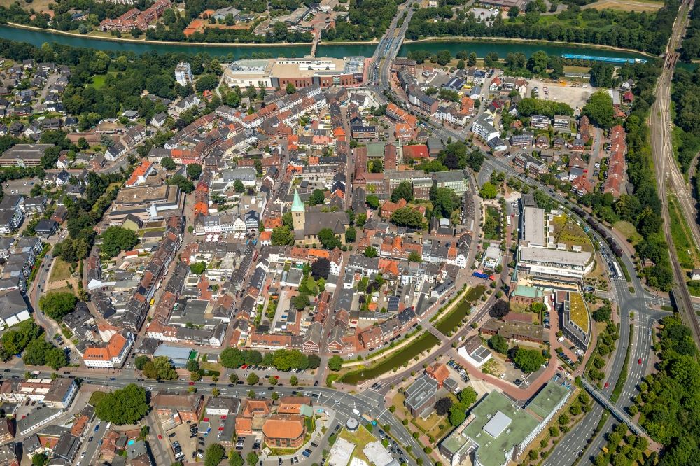 Luftbild Dorsten - Stadtansicht vom Innenstadtbereich in Dorsten im Bundesland Nordrhein-Westfalen, Deutschland