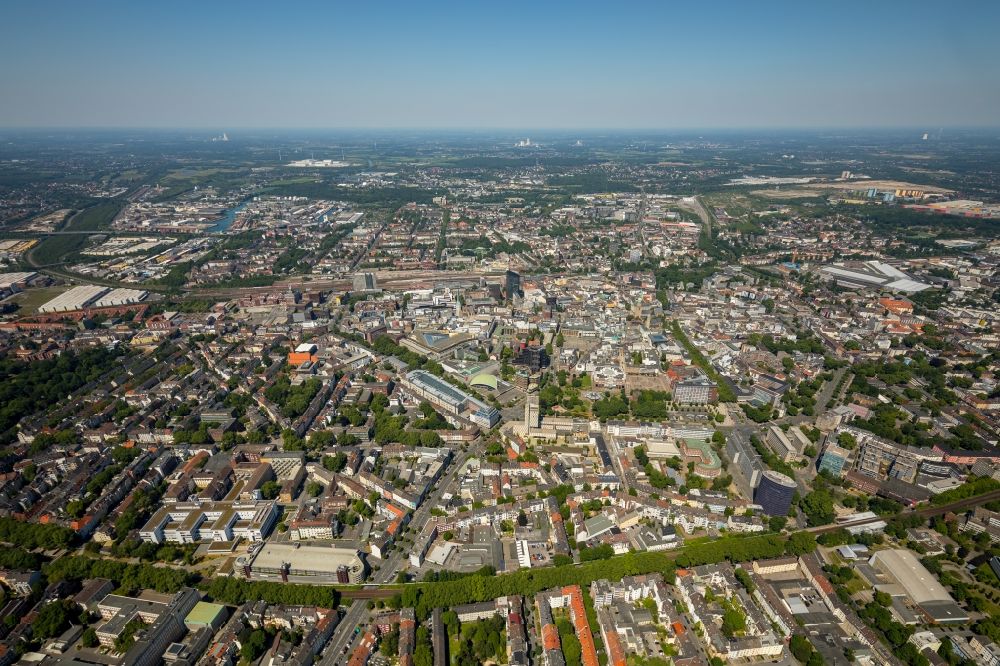 Dortmund von oben - Stadtansicht vom Innenstadtbereich in Dortmund im Bundesland Nordrhein-Westfalen, Deutschland
