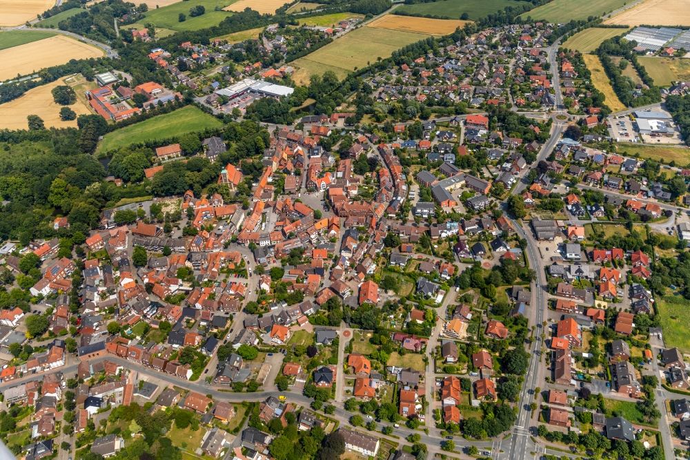 Luftbild Drensteinfurt - Stadtansicht vom Innenstadtbereich in Drensteinfurt im Bundesland Nordrhein-Westfalen, Deutschland