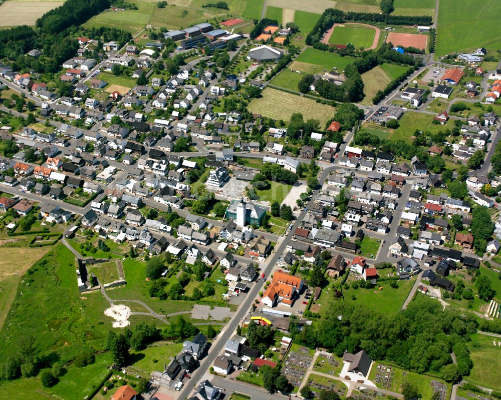 Driedorf von oben - Stadtansicht vom Innenstadtbereich in Driedorf im Bundesland Hessen, Deutschland