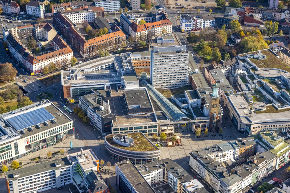 Luftbild Hagen - Stadtansicht vom Innenstadtbereich am einkaufszentrum Volme Galerie in Hagen im Bundesland Nordrhein-Westfalen, Deutschland