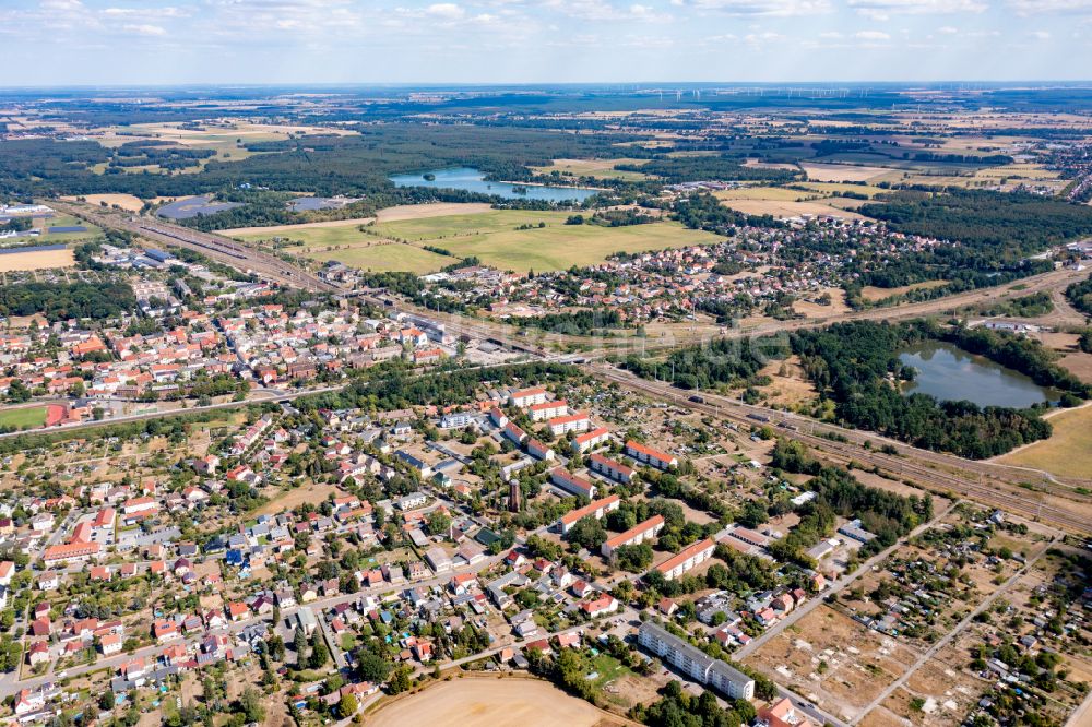 Luftaufnahme Falkenberg/Elster - Stadtansicht vom Innenstadtbereich in Falkenberg/Elster im Bundesland Brandenburg, Deutschland