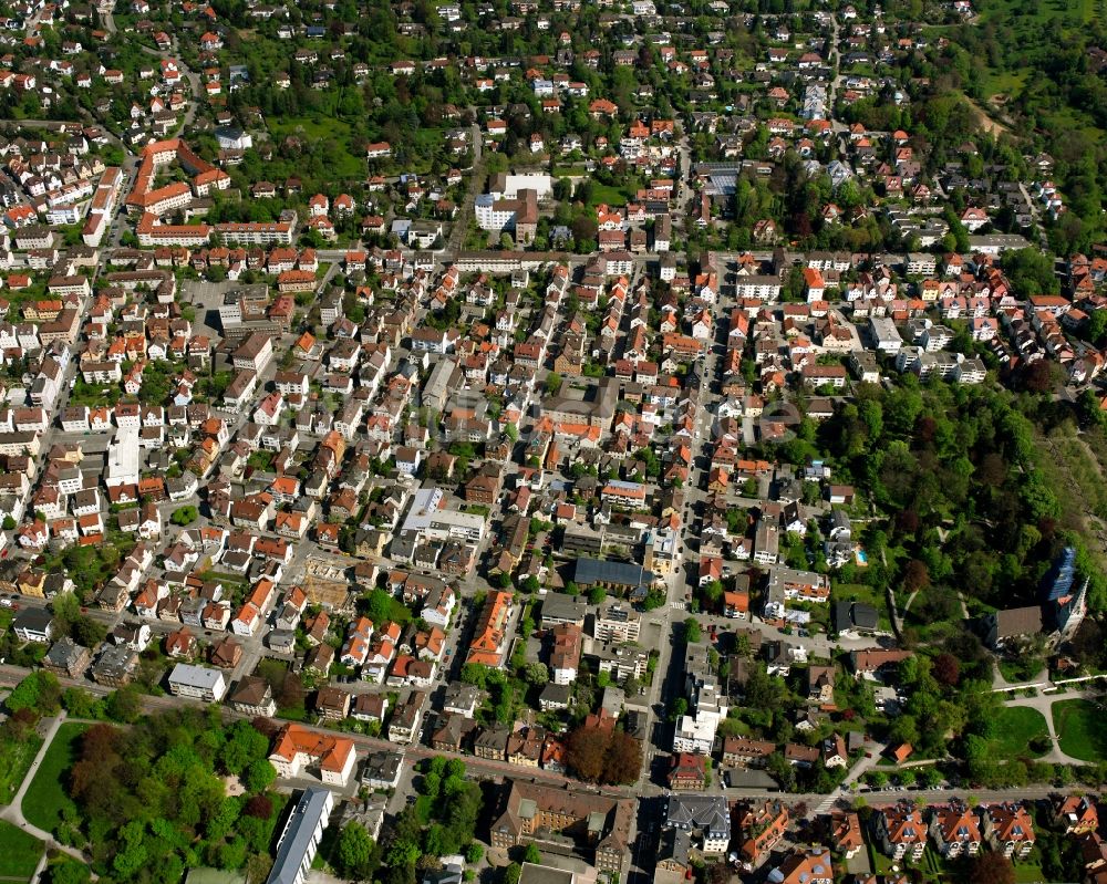 Faurndau aus der Vogelperspektive: Stadtansicht vom Innenstadtbereich in Faurndau im Bundesland Baden-Württemberg, Deutschland