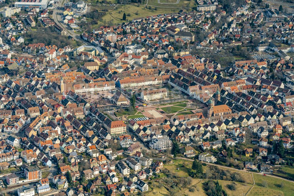 Luftbild Freudenstadt - Stadtansicht vom Innenstadtbereich in Freudenstadt im Bundesland Baden-Württemberg, Deutschland