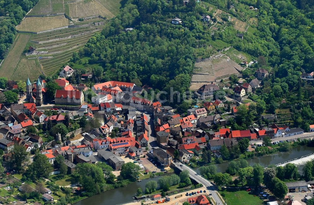 Freyburg (Unstrut) von oben - Stadtansicht vom Innenstadtbereich in Freyburg (Unstrut) im Bundesland Sachsen-Anhalt, Deutschland