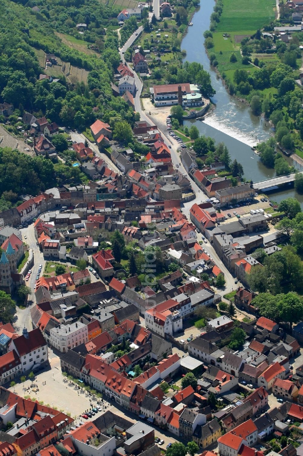 Luftbild Freyburg (Unstrut) - Stadtansicht vom Innenstadtbereich in Freyburg (Unstrut) im Bundesland Sachsen-Anhalt, Deutschland
