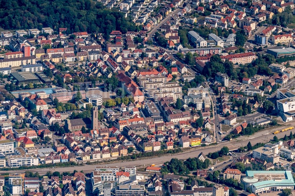 Luftbild Friedrichshafen - Stadtansicht vom Innenstadtbereich in Friedrichshafen im Bundesland Baden-Württemberg, Deutschland