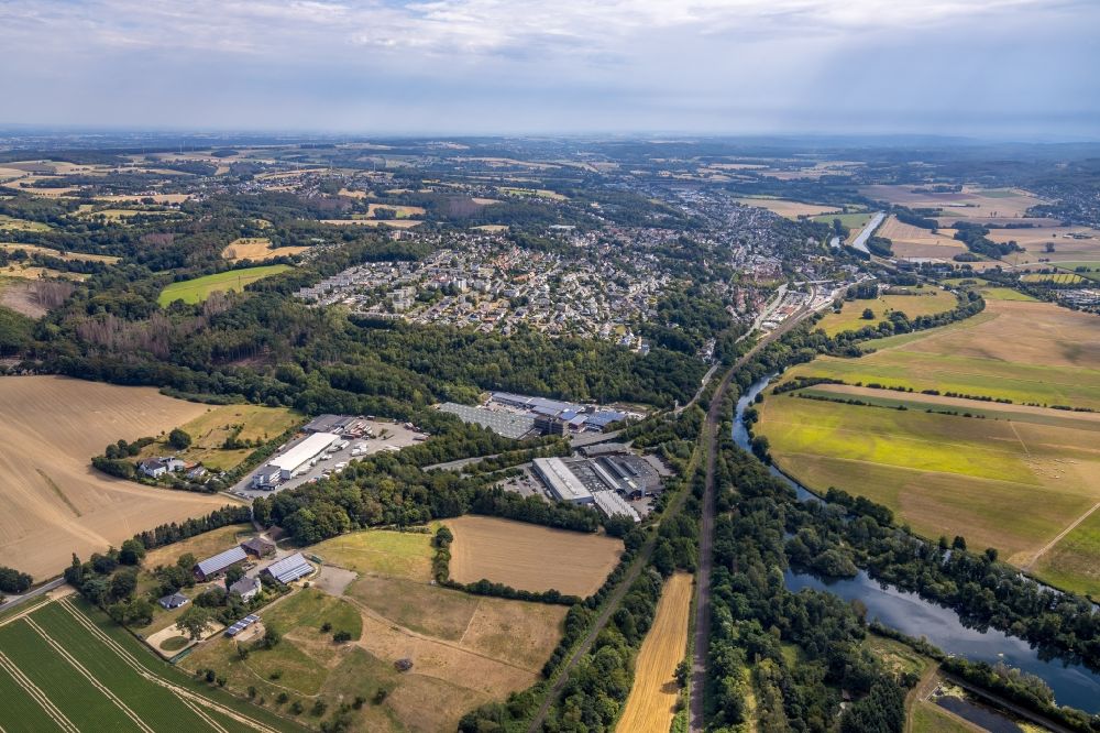 Luftaufnahme Fröndenberg/Ruhr - Stadtansicht vom Innenstadtbereich in Fröndenberg/Ruhr im Bundesland Nordrhein-Westfalen, Deutschland