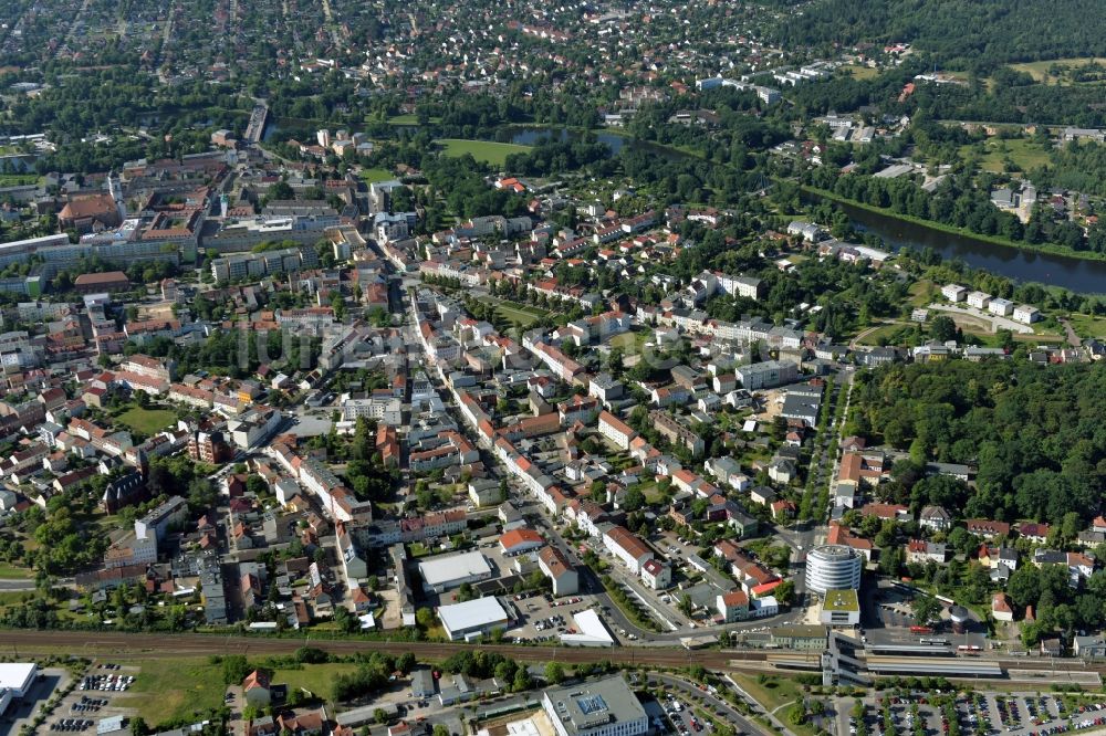 Luftbild Fürstenwalde/Spree - Stadtansicht vom Innenstadtbereich in Fürstenwalde/Spree im Bundesland Brandenburg