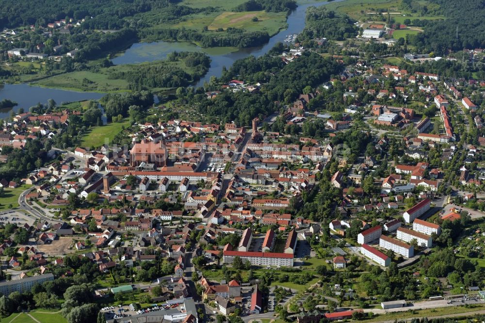 Luftbild Fürstenwalde/Spree - Stadtansicht vom Innenstadtbereich in Fürstenwalde/Spree im Bundesland Brandenburg