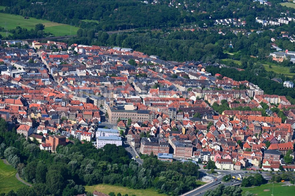 Fürth von oben - Stadtansicht vom Innenstadtbereich in Fürth im Bundesland Bayern, Deutschland