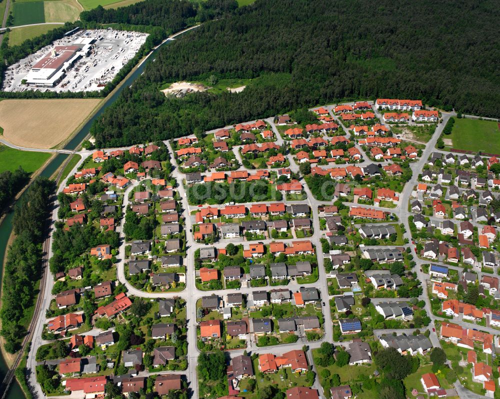 Luftbild Garching an der Alz - Stadtansicht vom Innenstadtbereich in Garching an der Alz im Bundesland Bayern, Deutschland