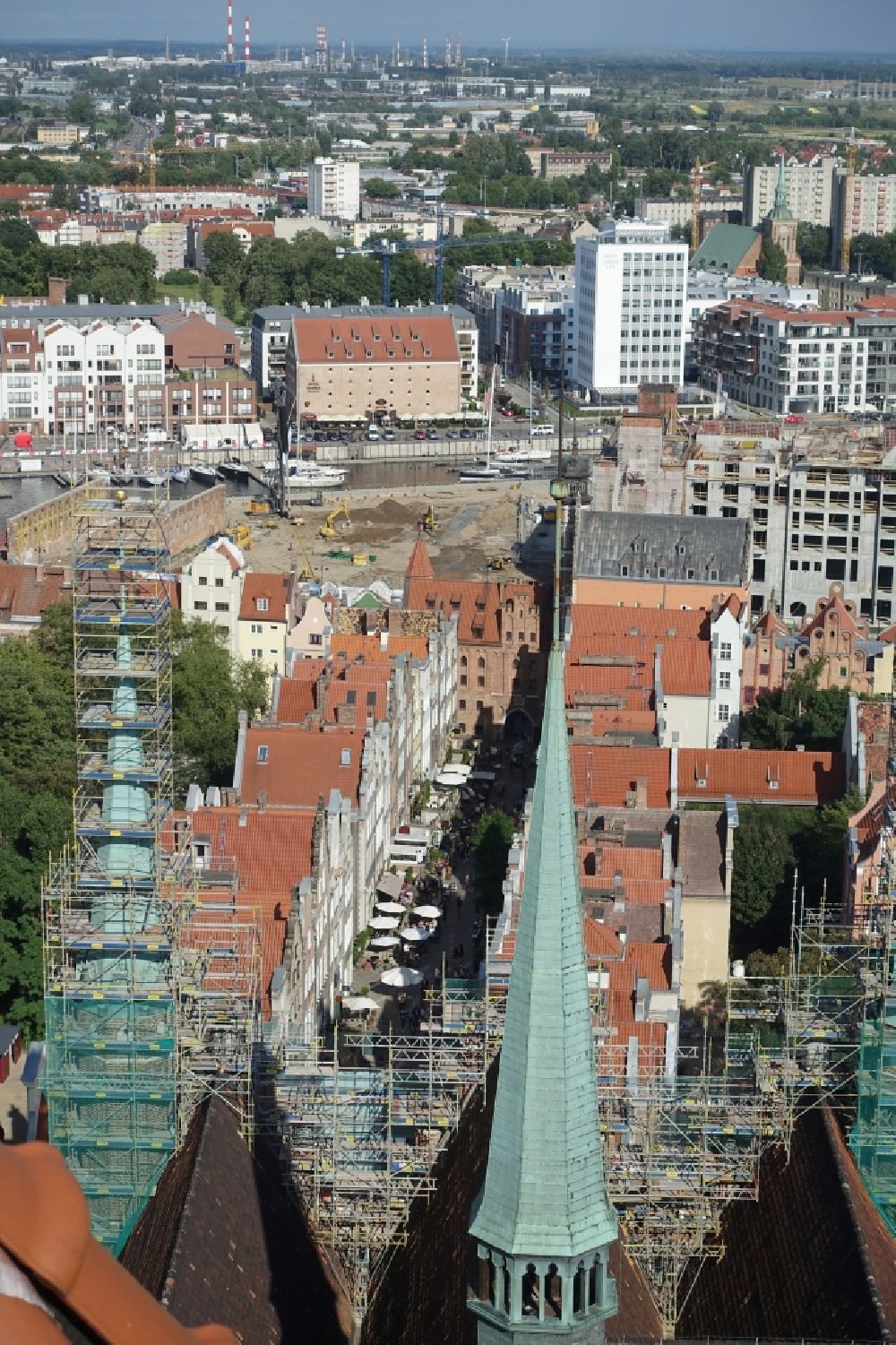 Luftaufnahme Gdansk - Danzig - Stadtansicht vom Innenstadtbereich in Gdansk - Danzig in Pomorskie, Polen