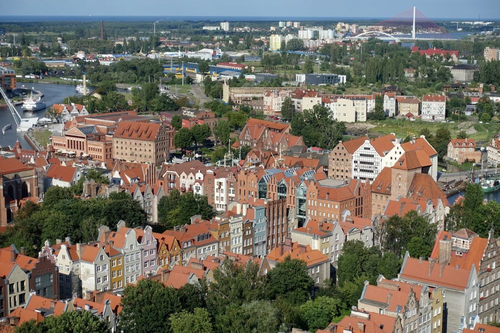 Luftbild Gdansk - Danzig - Stadtansicht vom Innenstadtbereich in Gdansk - Danzig in Pomorskie, Polen