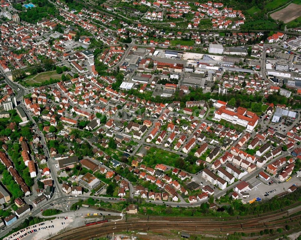 Luftaufnahme Geislingen an der Steige - Stadtansicht vom Innenstadtbereich in Geislingen an der Steige im Bundesland Baden-Württemberg, Deutschland