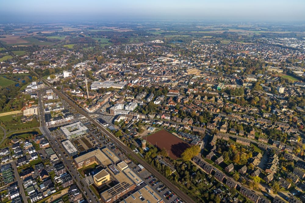 Luftaufnahme Geldern - Stadtansicht vom Innenstadtbereich in Geldern im Bundesland Nordrhein-Westfalen, Deutschland