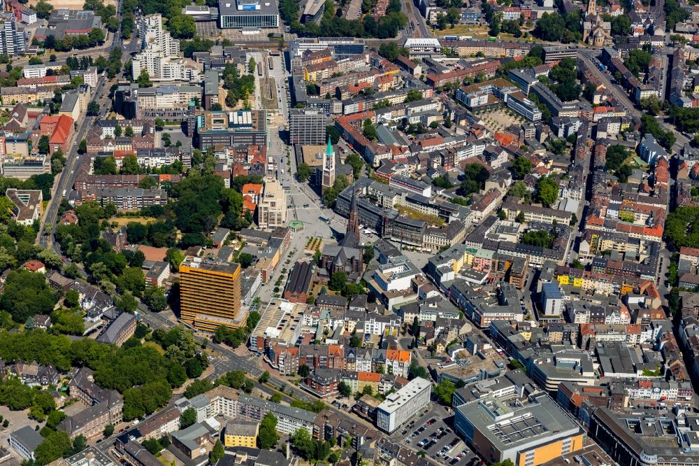 Luftbild Gelsenkirchen - Stadtansicht vom Innenstadtbereich in Gelsenkirchen im Bundesland Nordrhein-Westfalen, Deutschland
