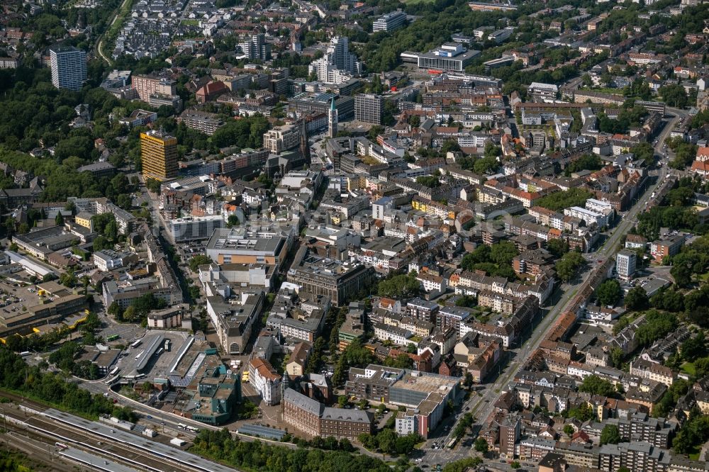 Gelsenkirchen von oben - Stadtansicht vom Innenstadtbereich in Gelsenkirchen im Bundesland Nordrhein-Westfalen, Deutschland