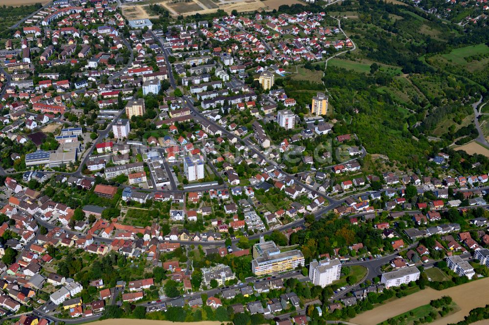 Luftaufnahme Gerbrunn - Stadtansicht vom Innenstadtbereich in Gerbrunn im Bundesland Bayern, Deutschland