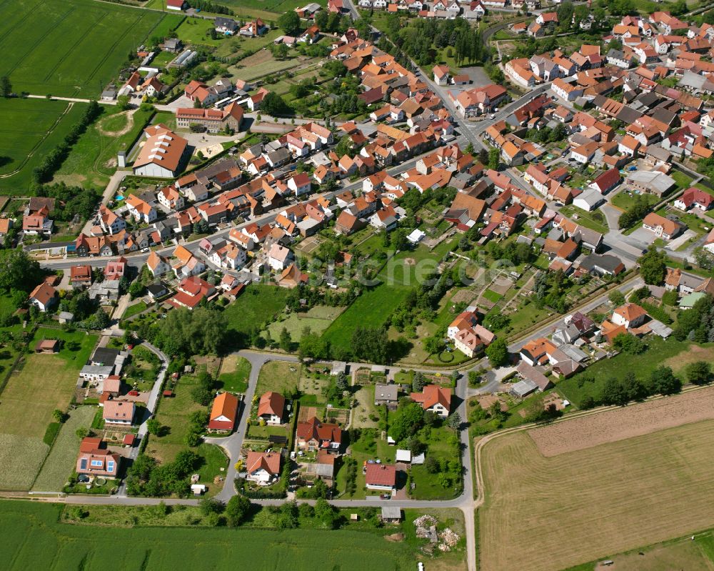 Gernrode aus der Vogelperspektive: Stadtansicht vom Innenstadtbereich in Gernrode im Bundesland Thüringen, Deutschland