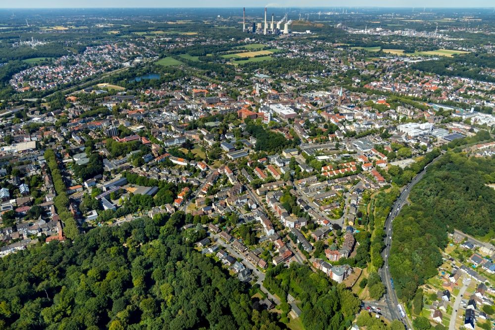 Gladbeck aus der Vogelperspektive: Stadtansicht vom Innenstadtbereich in Gladbeck im Bundesland Nordrhein-Westfalen, Deutschland