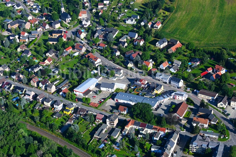 Glauchau von oben - Stadtansicht vom Innenstadtbereich in Glauchau im Bundesland Sachsen, Deutschland