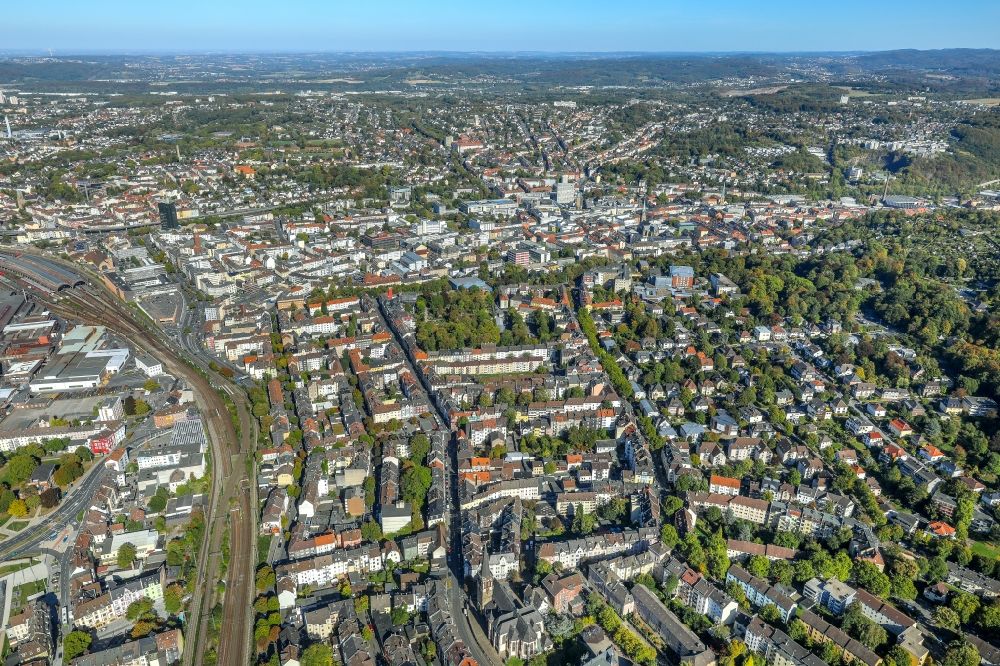 Luftbild Hagen - Stadtansicht vom Innenstadtbereich in Hagen im Bundesland Nordrhein-Westfalen, Deutschland