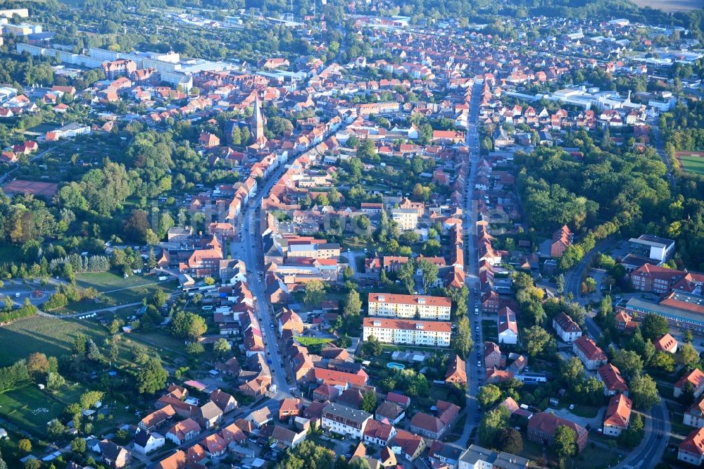 Luftaufnahme Hagenow - Stadtansicht vom Innenstadtbereich in Hagenow im Bundesland Mecklenburg-Vorpommern, Deutschland