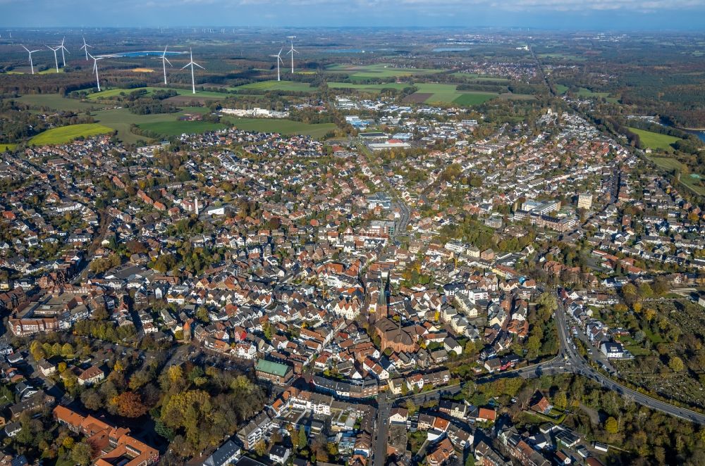 Luftaufnahme Haltern am See - Stadtansicht vom Innenstadtbereich in Haltern am See im Bundesland Nordrhein-Westfalen, Deutschland