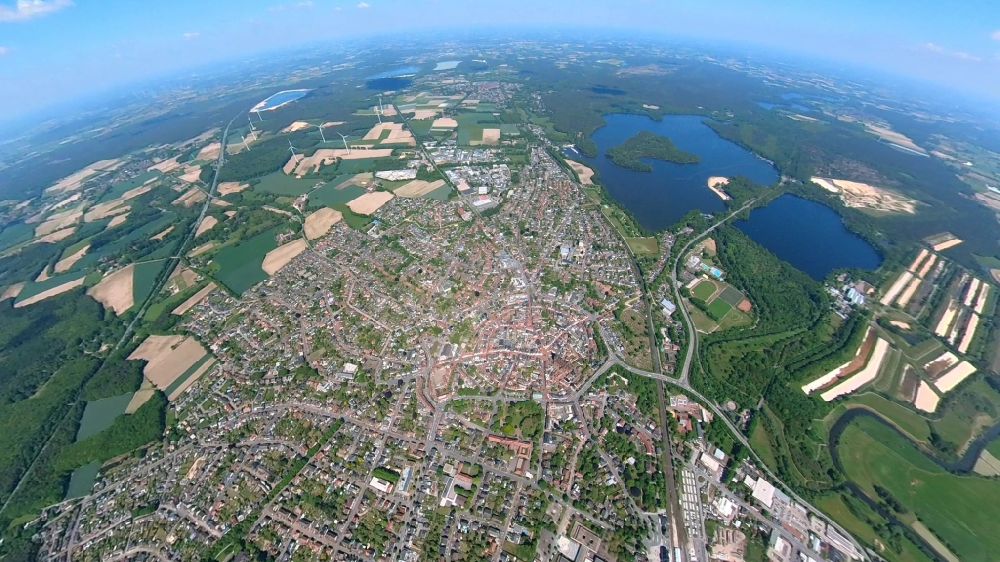 Luftaufnahme Haltern am See - Stadtansicht vom Innenstadtbereich in Haltern am See im Bundesland Nordrhein-Westfalen, Deutschland