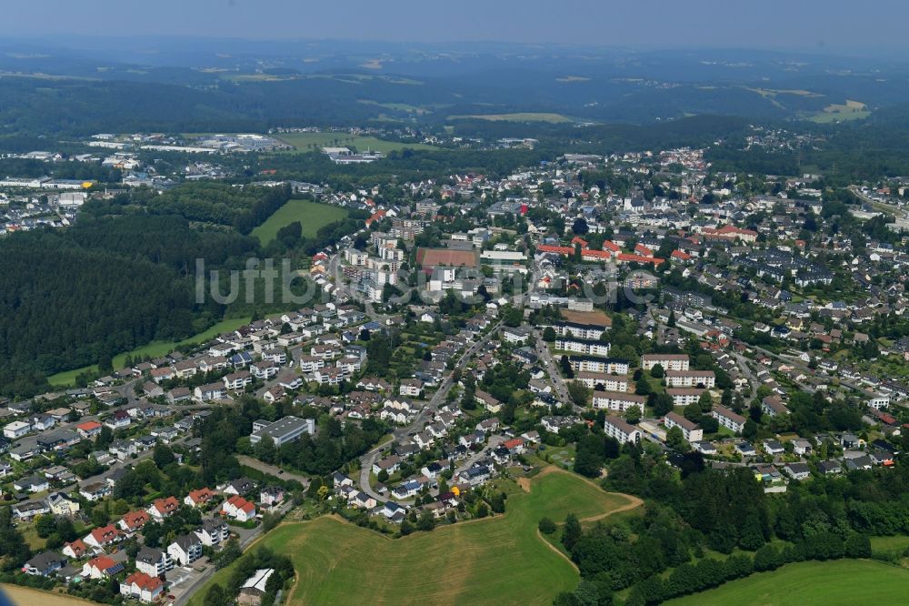 Halver von oben - Stadtansicht vom Innenstadtbereich in Halver im Bundesland Nordrhein-Westfalen, Deutschland