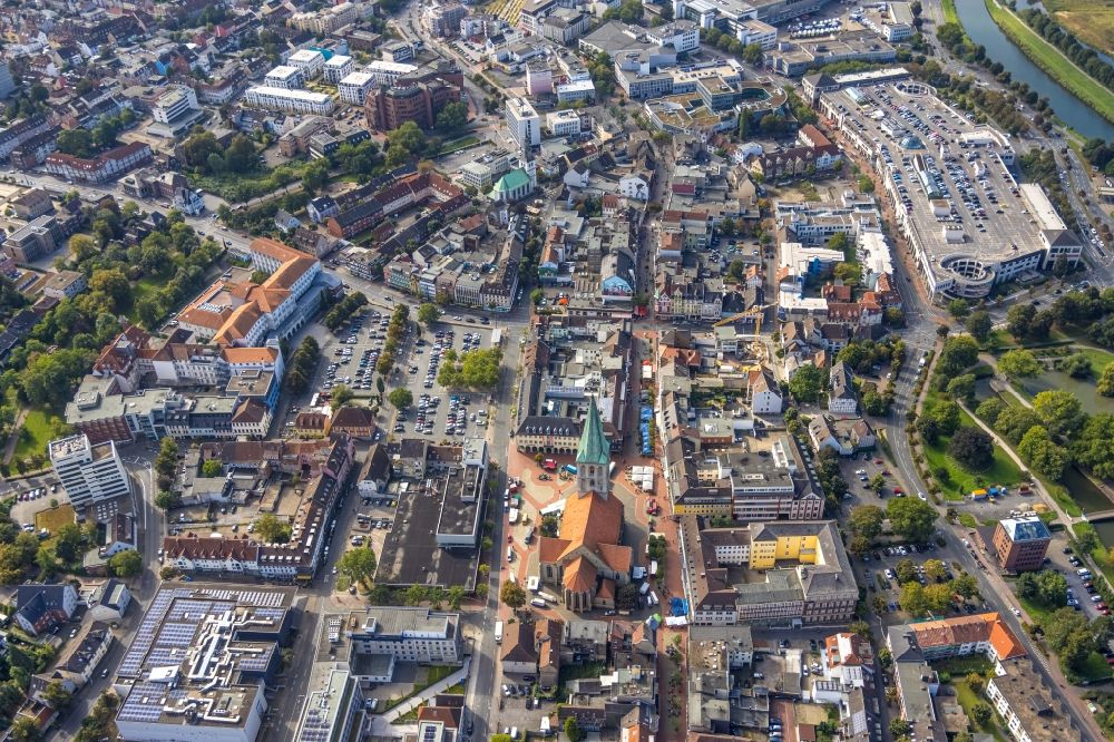 Luftbild Hamm - Stadtansicht vom Innenstadtbereich in Hamm im Bundesland Nordrhein-Westfalen, Deutschland