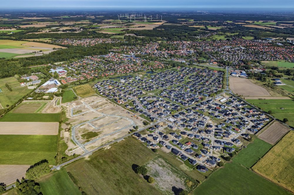 Luftaufnahme Harsefeld - Stadtansicht vom Innenstadtbereich in Harsefeld im Bundesland Niedersachsen, Deutschland