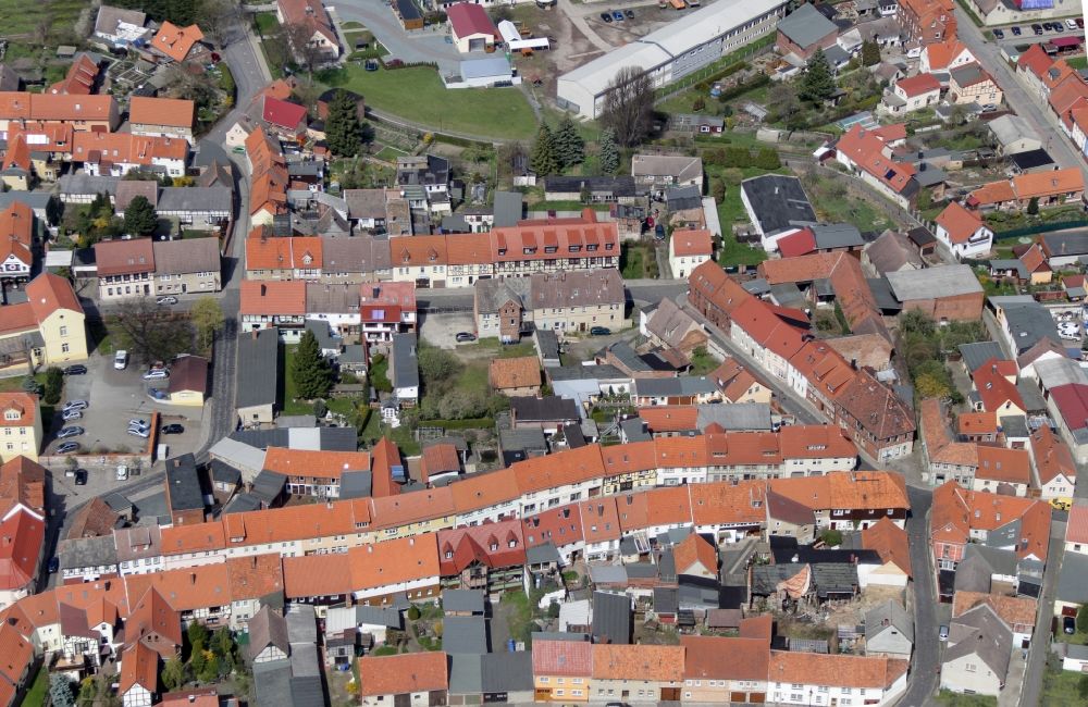Luftaufnahme Harzgerode - Stadtansicht vom Innenstadtbereich in Harzgerode im Bundesland Sachsen-Anhalt
