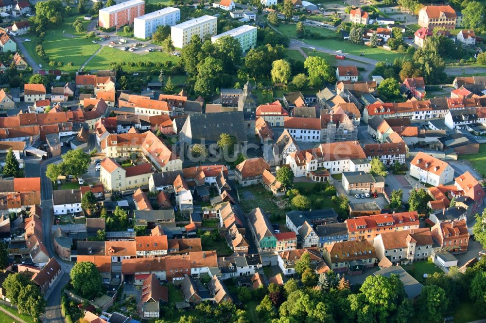 Luftbild Harzgerode - Stadtansicht vom Innenstadtbereich in Harzgerode im Bundesland Sachsen-Anhalt